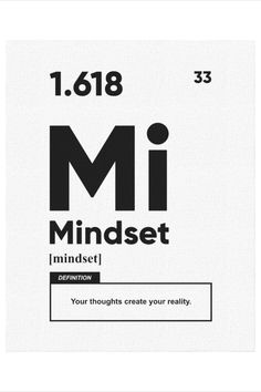 the element for mindset is shown in black and white