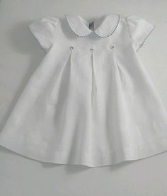 Yacht Dress, White Cotton Summer Dress, White Baby Dress, Cotton Summer Dress, Baby Dress Design, Baby Dress Patterns, Baptism Dress, Kids Frocks, Baby Frocks Designs