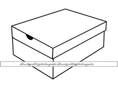 a drawing of a box with the lid open