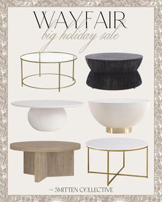 the cover of wayfair's holiday sale is shown in white and gold