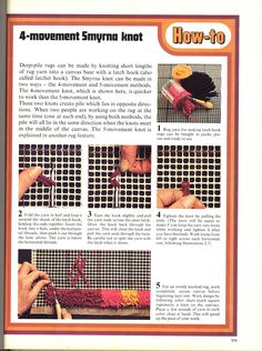 the instructions for how to make an ornament in knitting are shown on this page