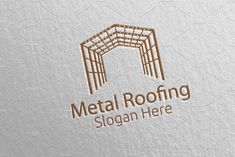 a metal roofing logo on a white background