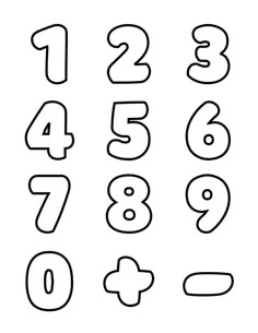 the numbers are drawn in black and white, with one number on each side to indicate it