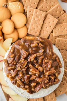 Pecan Pie Dip Recipe Pie Crust Chips And Cinnamon Dip, Peach Pecan Dip, Pecan Dip Cream Cheese, Cajun Party Food, No Bake Pecan Pie, Pecan Pie Dip, Pie Crust Chips