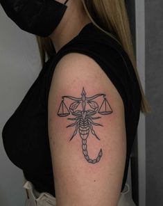 Tatouage scorpion balance Tattoo Scorpion And Libra Tattoo, Libra And Scorpio Tattoo Together, Scorpio Libra Tattoo, Scorpio And Libra Tattoo, Scorpion Tattoos For Women, Scorpion Tattoo Back, Scorpion Tattoo Design For Women