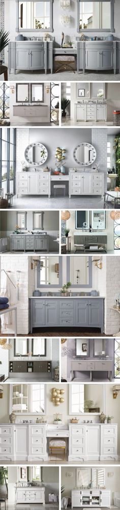 many different images of kitchen cabinets and drawers in various styles, sizes and colors are shown here