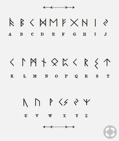 some type of font that is in different styles and sizes, with arrows on each side