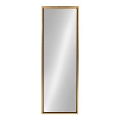 a gold framed mirror on a white wall