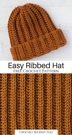 the easy ribbed hat is knitted and ready to be used as a beanie