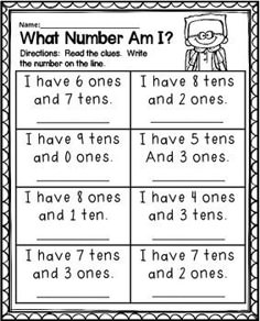 an image of what number am i? worksheet for 3rd and 4th grade students