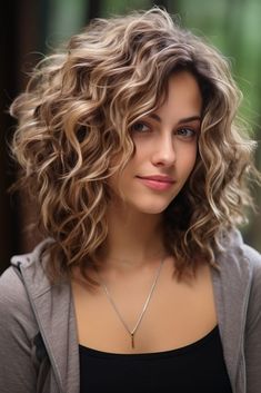 Hair Color For 40's For Women, Curly Hair For Women In Their 40s, 40s Haircut For Women, Hairstyles For 40s Women, Layered Curly Bob, Hairstyles For Women In 40s, Zicxa Photos, Shaggy Bob Hairstyles, Natural Curly Hair Cuts