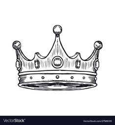 a hand drawn crown on a white background