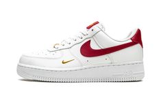 WMNS Air Force 1 Low Essential White / Gym Red Red Air Force 1, Adidas Yeezy Women, Womens Air Force 1, Retro Lifestyle, White Gym, Quinceanera Ideas, Womens Basketball Shoes, Nike Sneakers Women, Gold Lettering