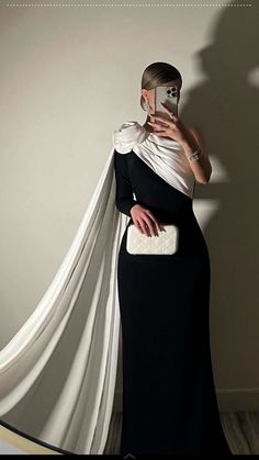 Black And White Evening Dresses, Evening Dresses One Shoulder, White Evening Dresses, White Evening Dress, For Ramadan