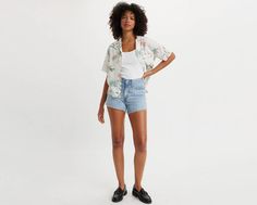 A vintage-inspired flattering fit featuring the higher-than-high rise that made the '80s the fashion decade we can’t stop talking about. With an updated design and sustainably produced denim, think of these '80s Mom Shorts as your parent’s shorts, but better. A vintage, 80s-inspired fit Featuring a 10 3/4-inch high rise With an A-line leg opening for a leg-lengthening effect We made this garment with post-industrial recycled cotton fiber Engineered to keep you cool and wick away moisture Levi's Cotton Jean Shorts For Spring, Retro Cutoff Shorts For Spring, Trendy Relaxed Fit Jean Shorts For Spring, Summer Relaxed Fit Mid-rise Jeans, Spring Retro Cutoff Shorts, Summer Mid-rise Relaxed Fit Jeans, Levi's Relaxed Fit Jean Shorts For Summer, Levi's Light Wash Relaxed Fit Jean Shorts, Retro Short Relaxed Fit Jeans