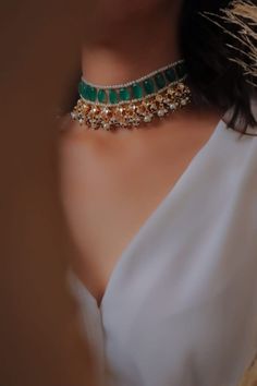 Jadau Kundan Handmade Hand Painted Meenakari Kundan Choker Emerald Semiprecious Stone Kundan Choker Necklace Jaipur Kundan, Indian Jewelry Fine Ahmdabadi Kundan Handmade Hand Painted Meenakari Kundan Choker Emerald Semiprecious Stone/ Kundan/ Pearl/ Choker/ Necklace Easy to wear, Light in weight & gives you a classy Look. It can be wear in festival occasion with matching salwar or saree. The fish hook is also attached at the top of earring for smooth wear and removal of earrings. Luxury Meenakari Choker Jewelry, Luxury Festive Choker With Stone Work, Green Cutdana Choker For Wedding, Green Meenakari Choker Bridal Necklace, Green Meenakari Bridal Choker Necklace, Wedding Cutdana Choker Necklace, Green Kundan Choker Necklace For Wedding, Cutdana Choker Bridal Necklace For Celebration, Cutdana Bridal Choker Necklace For Celebration