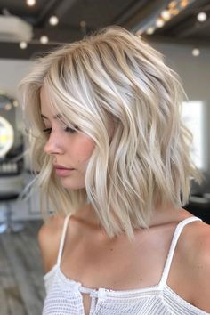 39 Milky Blonde Hair Color Ideas That Will Make You Want to Go Lighter Creamy Blonde Short Hair, Blonde Hair Color Ideas Shoulder Length, Blonde Hair No Highlights, Milky Blonde Hair Color Ideas, Blonde Balayage Shoulder Length, Bright Blonde Hair With Dimension, Blond Hair Inspiration, Blonde Hair Shoulder Length, Champagne Blonde Balayage