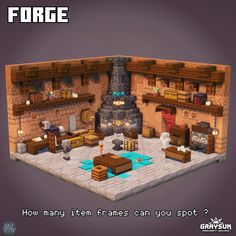 4 fantasy interior designs for minecraft. Check my patreon to download my builds. Minecraft Crafting Room Design, Intirear Design Minecraft, Smelting Room Minecraft Ideas, Small Minecraft Castle Blueprints, Anvil Room Minecraft, Medieval Storage Minecraft, Fantasy Interior Minecraft, Minecraft Anvil Room, Minecraft Boxing Ring