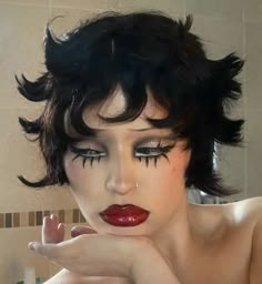 Betty Boop Makeup, Maquillage Yeux Cut Crease, Edgy Makeup