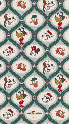 an image of mickey mouse christmas fabric