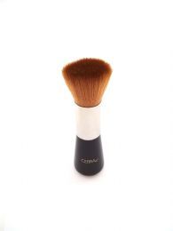 Vegan makeup brush. Made with synthetic bristles and without glue. The handle is from sustainably grown birch wood. Works very well with powder foundation and finishing powder as well as a blusher brush - just stipple the powder in a very thin layer onto your skin. Stores standing upright. Vegan Makeup Brushes, Blusher Brush, Skincare Cosmetics, Natural Organic Skincare, Organic Oils, Wood Works, Finishing Powder, Vegan Makeup