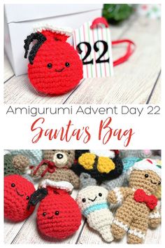 crochet amigurmi adventure day 22 santa's bag