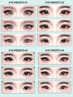 the different types of eyes and how they are used to make them look like they're