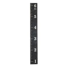 a black and white ruler with the numbers on it's sides is shown in front of a white background