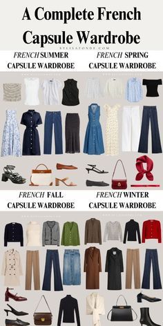 French Wardrobe Essentials, French Outfits, Parisian Wardrobe, Mode Ab 50, French Capsule Wardrobe, Capsule Wardrobe Casual, Capsule Wardrobe Women, French Wardrobe, Look Office