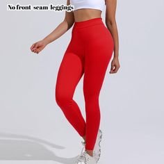 V Back Scrunch Leggings Soft Butt Lifting - Red | MoonWood Uzun Boy, Scrunch Leggings, Female Clothes, Gym Leggings, Leggings Design, Second Skin, V Shape, Running Errands, Soft Fabric