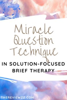 In the psychology literature, there is a therapy approach called solution-focused brief therapy. And in this approach, therapists use miracle question technique where you ask yourself this question: ‘What would have happened if you wake up one day and all your problems miraculously dissappeared? What would have changed?’. Use this question to analyze your dream future. Miracle Question, Psychology Memes, Dream Future, Therapeutic Activities