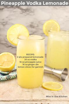 an ad for pineapple vodka lemonade on facebook