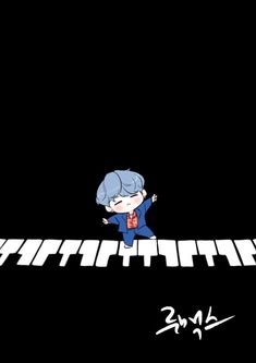 an animated image of a person playing the piano