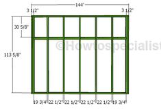 the measurements for a shed frame