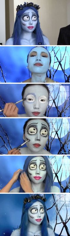 Corpse Bride Costume Tutorial | Click Pic for 22 Easy DIY Halloween Costumes for Women 2014 | Last Minute Halloween Costumes for Women Pelottava Halloween, Makeup Zombie, Corpse Bride Costume, Halloween Fest, Bride Costume, Halloween Makeup Ideas