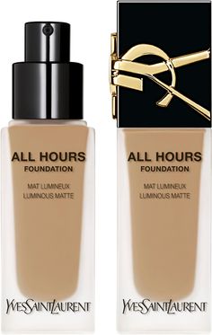 VAD ÄR DET?Detta är den nya All Hours Foundation från Yves Saint Laurent! Perfektion du kan Stolar hela dagen, hela natten, ALLTID. En uppgraderad produkt som ger 24 timmar* full täckning och en viktlös och andningsbar känsla. Upplev en ultrasensuell känsla av Hud mot Hud med jämn täckning som om du hade perfekt, bar Hud. Den nya formulan är berikad med hyaluronsyra. Den återfuktar huden hela dagen och tar till och med hand om den efter att du tagit bort den. RESULTATDokumenterad: Huden känns mjukare, lenare och återfuktad på bara två veckor*. För renovering av ALL HOURS har YSL utvecklat vår första Skin-Fusing-teknik som efterliknar hudens sammansättning för en total produkt och hud. För att uppnå trippelt motstånd: Gnuggar inte av sig, är vattentät och svettbeständig. Teet förblir perfek Skin Care Benefits, Matte Foundation, Broad Spectrum Sunscreen, Foundation Brush, Makeup Sponge, Makeup Foundation, Liquid Foundation, Fragrance Free Products, Hyaluronic Acid