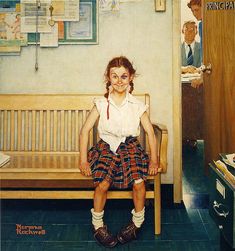 Norman Rockwell, Rembrandt, Old Art, Famous Artists, Up Girl