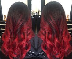 Flaming Beauty: Chic Hairstyles That Enhance Your Red Locks Halo Hair Color, Red Halo Hair, Emo Hair Color, Black And Red Hair, Hair Color Red Ombre, Witchy Hair, Vibrant Red Hair, Red Balayage Hair, Copper Balayage