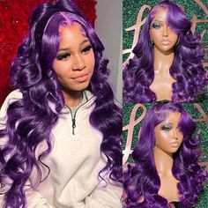 Product Details Hair Material 100% virgin hair from one donor Length 30 inches(Model Length) Last For one more year Density 150% Hair Color purple Hairline pre-plucked, more natural Can Be Dyed yes Straps adjustable Wig Comb 4 combs inside Glueless? yes, can glueless Lace Top Swiss Lace Lace Area 13*4