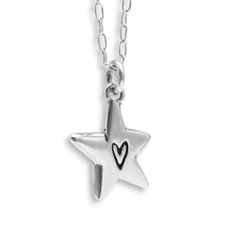 This tiny adorable star has a heart in the center.  For the star-gazers and the dreamers.  Only 1/2" square and made from sterling silver it is reversible, wear either side.   The charm comes with a 16 - 20 inch adjustable sterling silver chain OR as a charm only, with no chain included. Choose your option from the drop down menu. For the matching earrings: https://www.etsy.com/listing/225890145/little-star-earrings-sterling-silver Items are shipped as gift  without a receipt in a cute box. If y Silver Star Necklace, Glass Store, Star Necklace Silver, Star Charm Necklace, Cute Star, Necklace Cute, Cute Stars, Charm Necklaces, Star Style