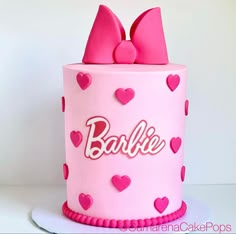 Pink Bow Barbie Cake Barbie Cake 5th Birthday, Pink Barbie Cake, Barbie Theme Cake, Barbie Doll Birthday Cake