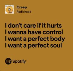 Radiohead Creep Lyrics, My Lyrics, Creep Lyrics, My Soul Hurts, Lyrics Apple Music, Singer Quotes, Radiohead Lyrics, Creep Radiohead, Songs That Describe Me