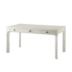 Breeze Desk-Theodore Alexander-THEO-TA71010-Desks-1-France and Son Theodore Alexander Furniture, White Writing Desk, Writing Desks, Luxury Furniture Brands, Theodore Alexander, Writing Table, Wood Drawers, Cross Section, Modern Desk