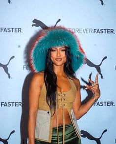 Fur Hat Outfit, Karrueche Tran, Hat Outfit, Street Style Edgy, Virtual Stylist, After Party, Cute Hats