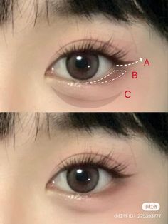 #eye #eyeliner #makeup #makeuptutorial #korean #koreanmakeup #douyin #chinese #xiaohongshu Hooded Eye Douyin Makeup, Douyin Makeup On Hooded Eyes, Douyin Makeup Round Eyes, Korean Makeup Hooded Eyes, Douyin Makeup For Hooded Eyes, Round Eye Eyeliner, Eyeliner For Round Face, Round Eyes Makeup Eyeliner