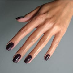 Squavol Nails Acrylic Short, Classy Nail Polish Colors, Classiest Nails, Nail Colors Winter Classy, Squoval Nails Design, Espresso Nails, Her Nails