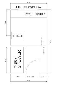 a drawing of a toilet and sink with the measurements for each section in front of it