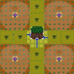 an aerial view of a tree in the middle of a field