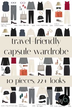 Minimalist Travel Wardrobe Fall, Capsule Summer Wardrobe Travel Packing, 10x10 Capsule Wardrobe, Packing Capsule, Travel Capsule Wardrobe Spring, 10 Piece Capsule Wardrobe, Spring Travel Capsule, Summer Travel Capsule Wardrobe, 10 Piece Wardrobe