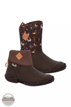 Muck WM29CK Muckster II Mid Boot in Brown with Chickens Profile Pair View Womens Muck Boots, Walking The Dog, Management Styles, Muck Boots, Mid Boots, Outdoor Enthusiast, Dog Walking, Brown Boots, Christmas List